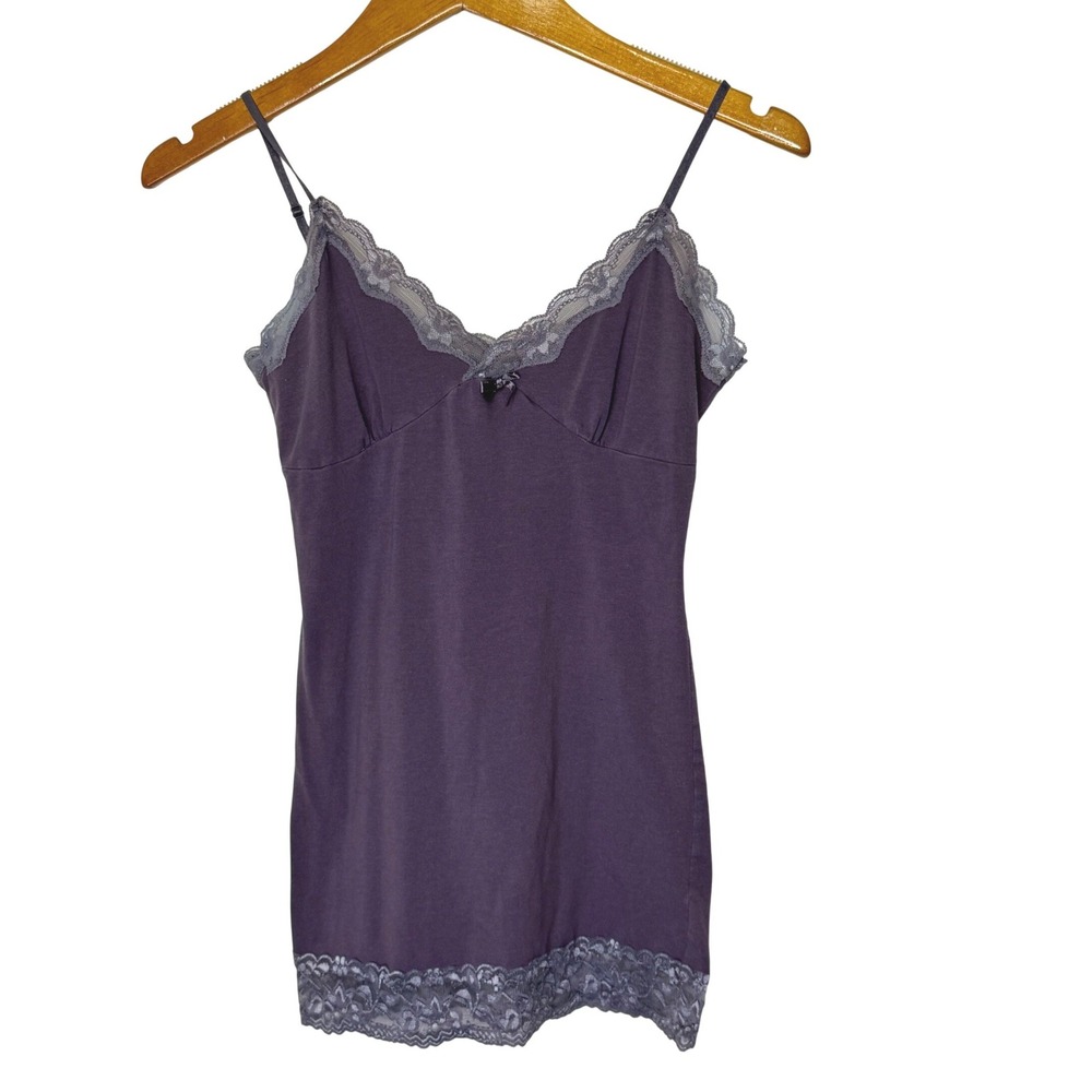 Urban Behavior Y2K Baby Doll Lace Trim Cami Medium Purple